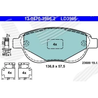 Brake pads for disc brakes