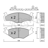 Brake pads for disc brakes