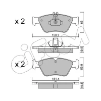 Brake pads for disc brakes