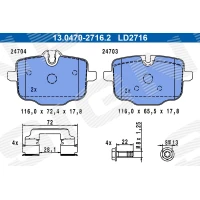 Brake pads for disc brakes