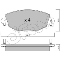 Brake pads for disc brakes