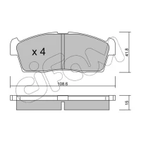 Brake pads for disc brakes