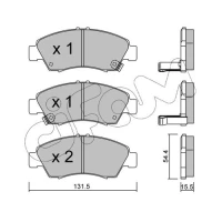 Brake pads for disc brakes