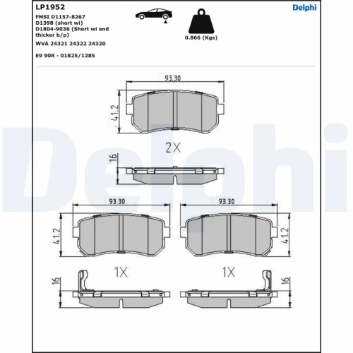 BRAKE PADS FOR DISC BRAKES - 0