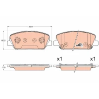 Brake pads for disc brakes