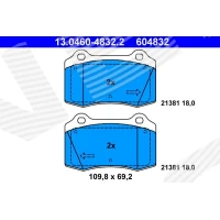 Brake pads for disc brakes