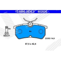 Brake pads for disc brakes