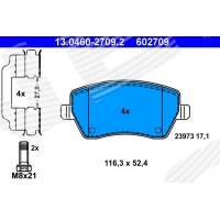 Brake pads for disc brakes