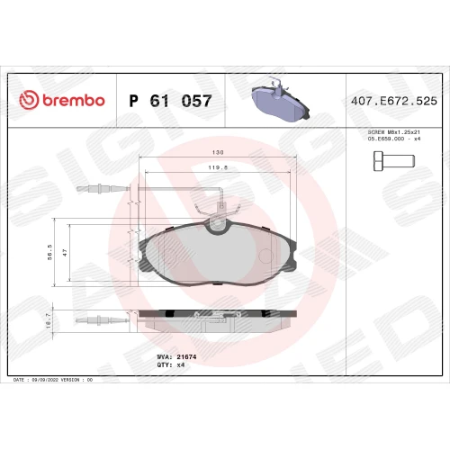 BRAKE PADS FOR DISC BRAKES - 0