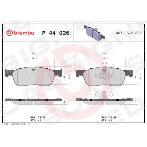 BRAKE PADS FOR DISC BRAKES - 0