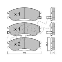 Brake pads for disc brakes