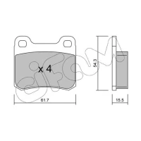 Brake pads for disc brakes