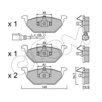 Brake pads for disc brakes