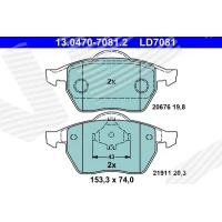 Brake pads for disc brakes