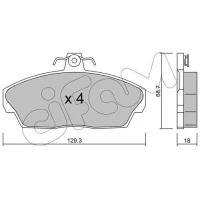 Brake pads for disc brakes