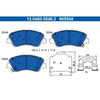 Brake pads for disc brakes