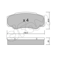 Brake pads for disc brakes