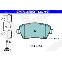 Brake pads for disc brakes