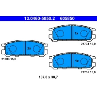 Brake pads for disc brakes