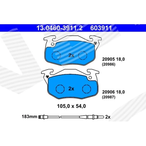 BRAKE PADS FOR DISC BRAKES - 0