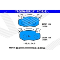 Brake pads for disc brakes