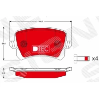 Brake pads for disc brakes