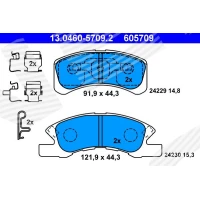 Brake pads for disc brakes