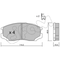 Brake pads for disc brakes