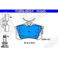 Brake pads for disc brakes