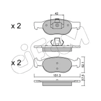 Brake pads for disc brakes