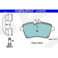 Brake pads for disc brakes