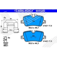 Brake pads for disc brakes