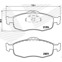 Brake pads for disc brakes