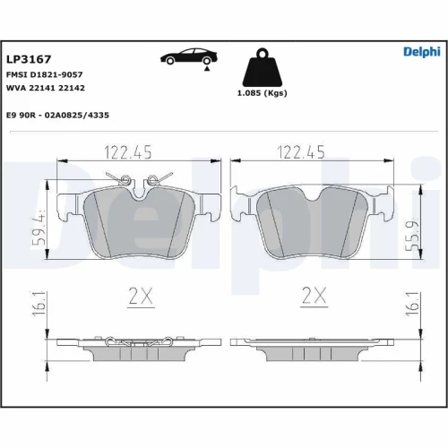 BRAKE PADS FOR DISC BRAKES - 0