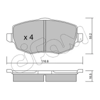 Brake pads for disc brakes