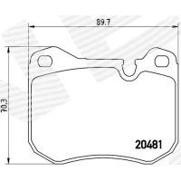 Brake pads for disc brakes