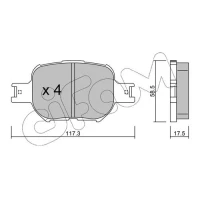 Brake pads for disc brakes