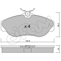 Brake pads for disc brakes