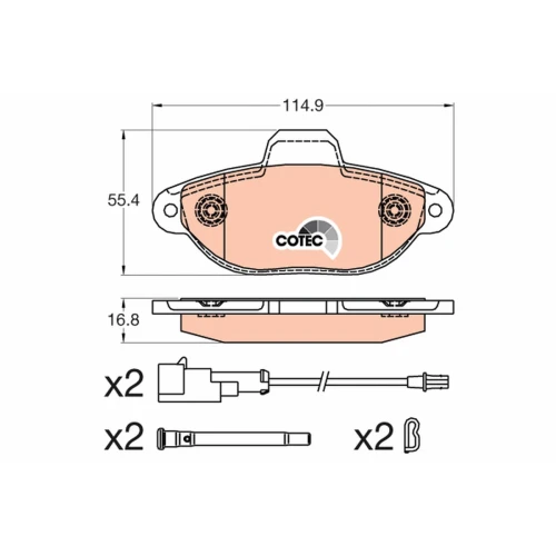 BRAKE PADS FOR DISC BRAKES - 0