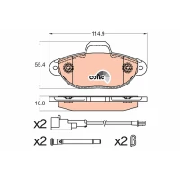 Brake pads for disc brakes