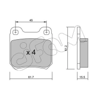 Brake pads for disc brakes