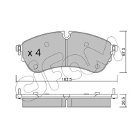 Brake pads for disc brakes