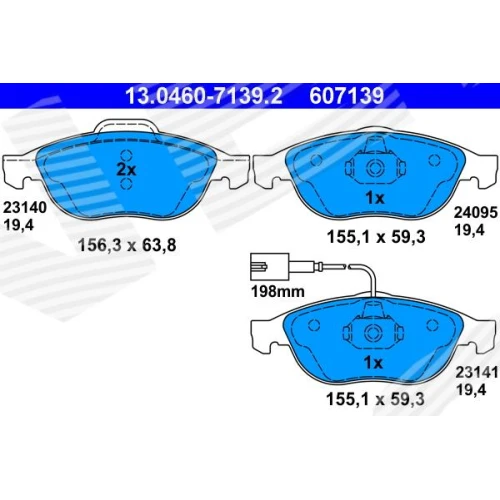 BRAKE PADS FOR DISC BRAKES - 0