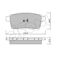 Brake pads for disc brakes