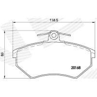 Brake pads for disc brakes