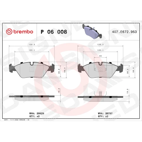 BRAKE PADS FOR DISC BRAKES - 0