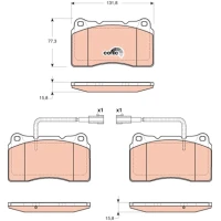 Brake pads for disc brakes