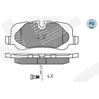 Brake pads for disc brakes