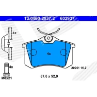 Brake pads for disc brakes