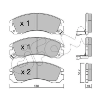 Brake pads for disc brakes